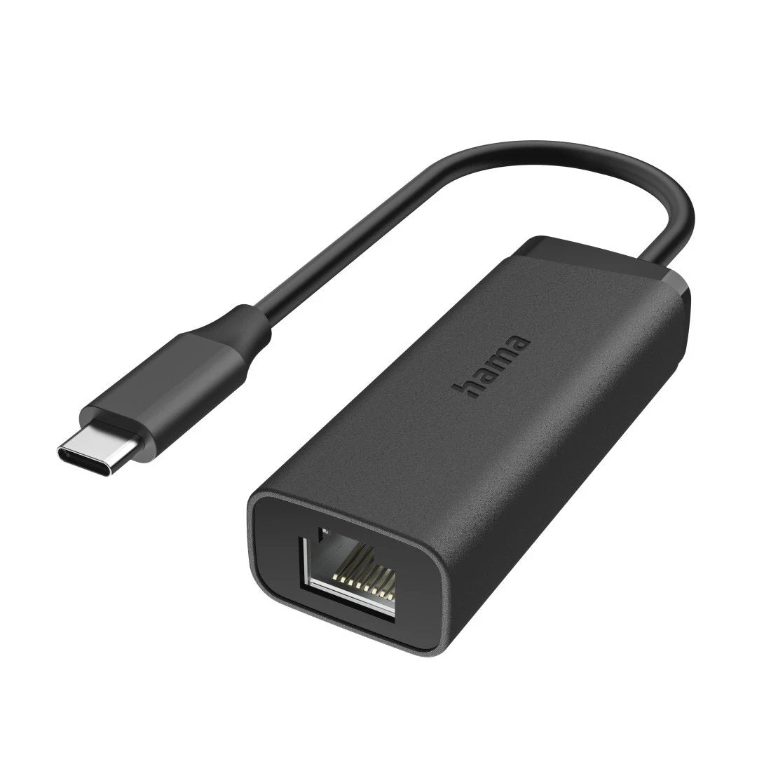 Hama Essential Adaptador De Red - Usb-C Macho - Ethernet Rj45 Hembra - Velocidad Hasta 2.5gbit/S - Negro