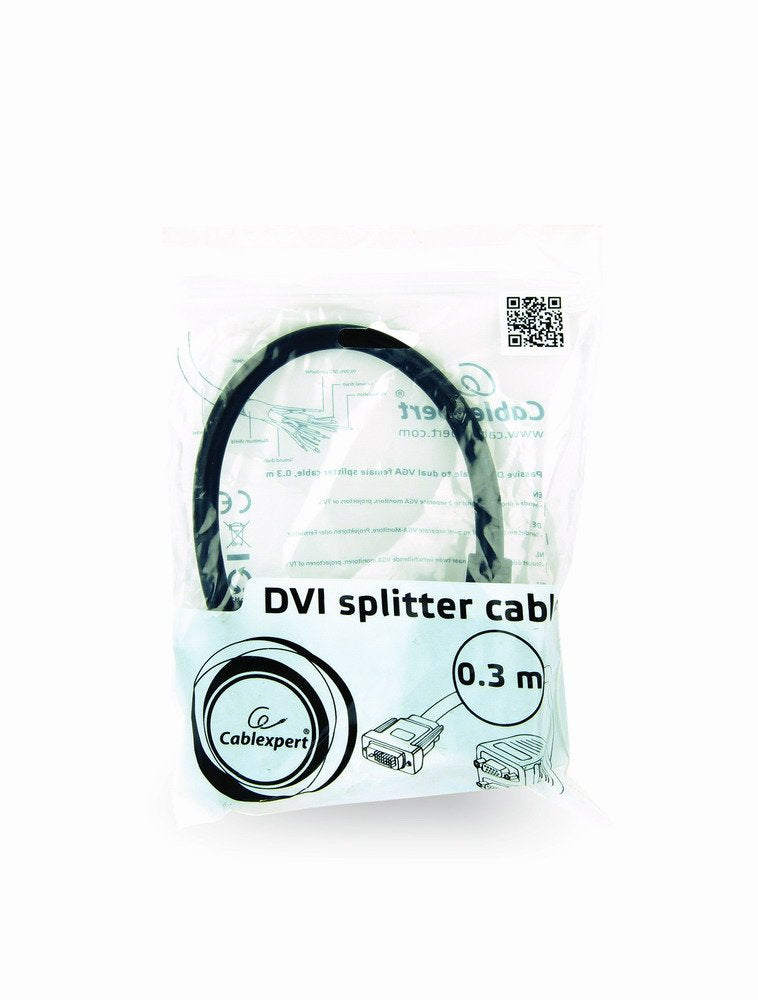 EAN 8716309098786 - Gembird A-DVI-2VGA-01 adaptador de cable de vídeo 0,3 m DVI-I 2 x VGA (D-Sub) Negro imagen 2