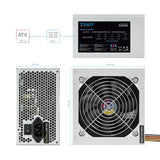EAN 8433281010260 - TooQ TQAPOLO-500SP unidad de fuente de alimentación 500 W 20+4 pin ATX ATX Plata imagen 4
