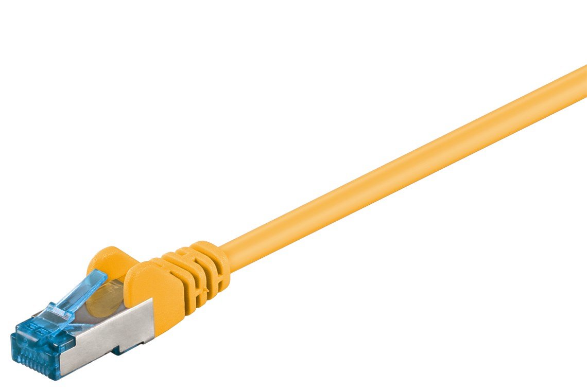 Cable Goobay Rj-45 Patch Cat 6.A S/Ftp (Pimf) , 0.5 M 500 Mhz 93658 Amarillo