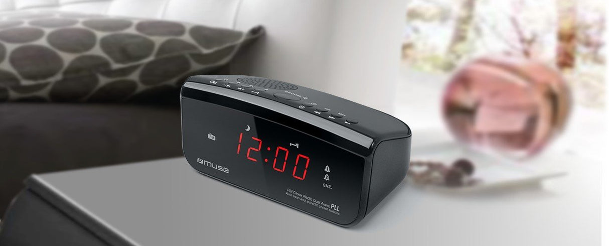 Muse M-12cr Radio Reloj Despertador Digital Negro