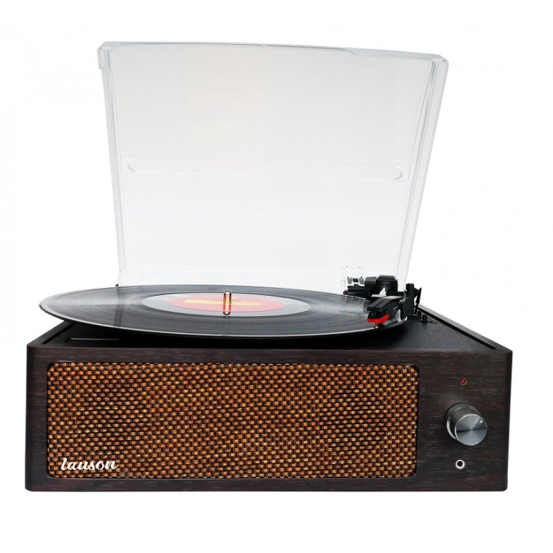 Lauson Xn091 Madera Tocadiscos Vintage 3 Velocidades Bluetooth Usb Grabación Mp3 Fm