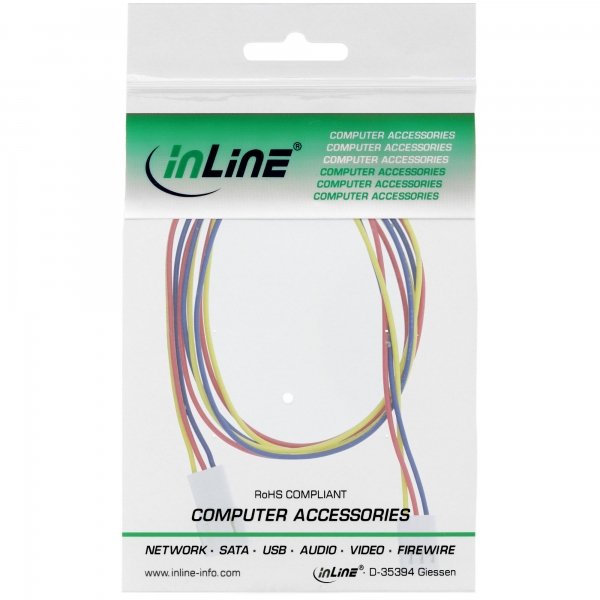 Extensión De Cable De Ventilador Inline Molex De 3 Pines Macho A Hembra De 60 Cm De Longitud