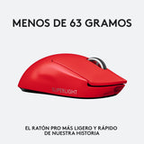 Mouse Logitech G Pro Superlight Wl Rojo