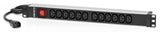 Regleta Con Interruptor Salicru Sps 12f Pdu 12 Tomas De Corriente Cable 1.5m Negra