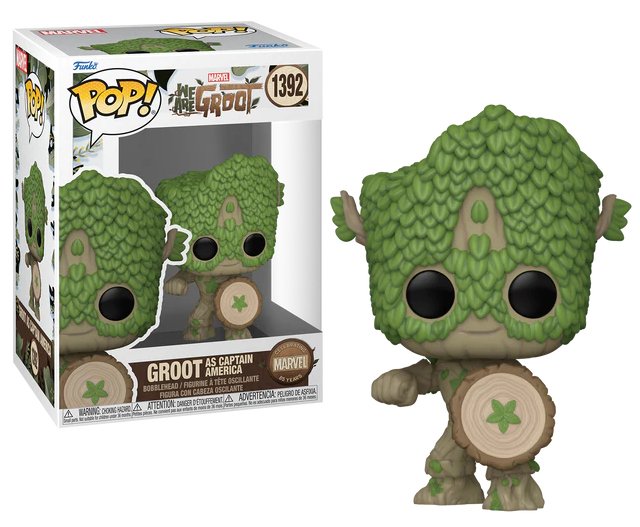 Funko Pop Marvel: We Are Groot Groot Como Capitan America 79515