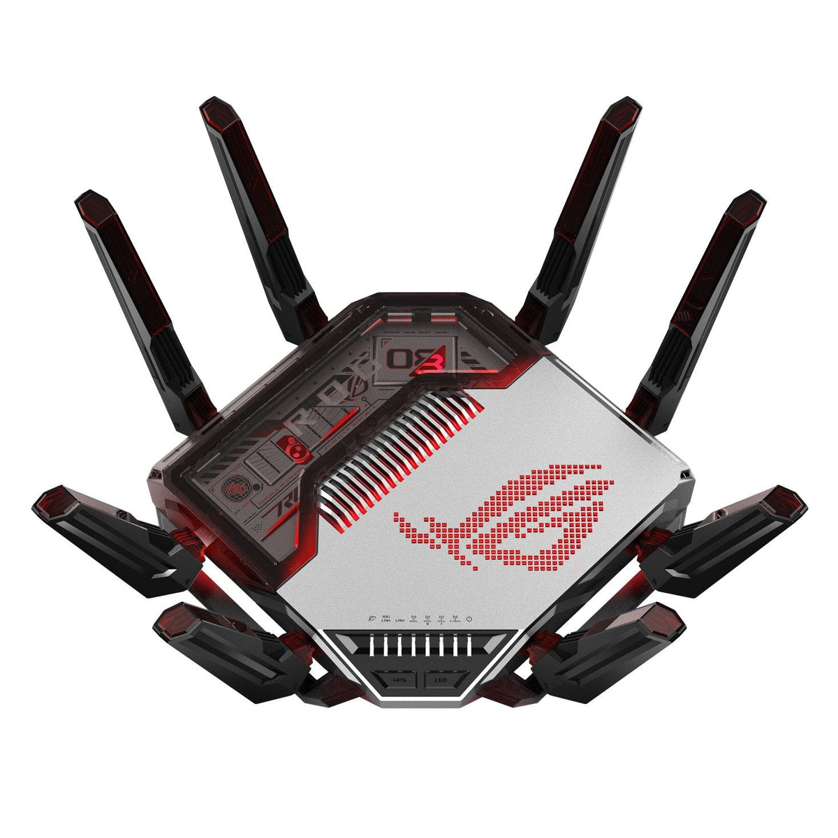Asus Rog Rapture Gt-Bn98, Wi-Fi 8 (802.11bn), Quad-Band (2.4 Ghz / 5 Ghz-1 / 5 Ghz-2 / 6 Ghz), Ethernet/Lan, Negro, Blanco, Tabletop-Router