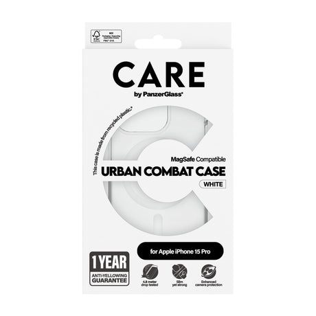 EAN 5715685005534 - PanzerGlass CARE™ by ® Urban Combat Case Transparent w. White MagSafe iPhone 15 Pro funda para teléfono m imagen 3