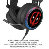 Auricular Gaming Deadpoool Negro Sonido Virtual 7.1/ Jack3.5mm/ Cable 2.2m