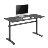 Sit-Stand Desk, Manual, 140x60cm, Negro