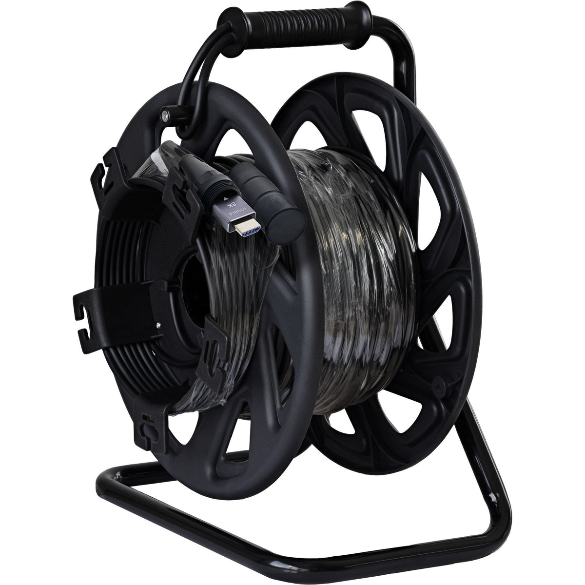 Carrete De Cable Hdmi , Cable Hdmi 2.1 De Aoc, 8k/60hz, Blindado, Negro, 50 M Inline