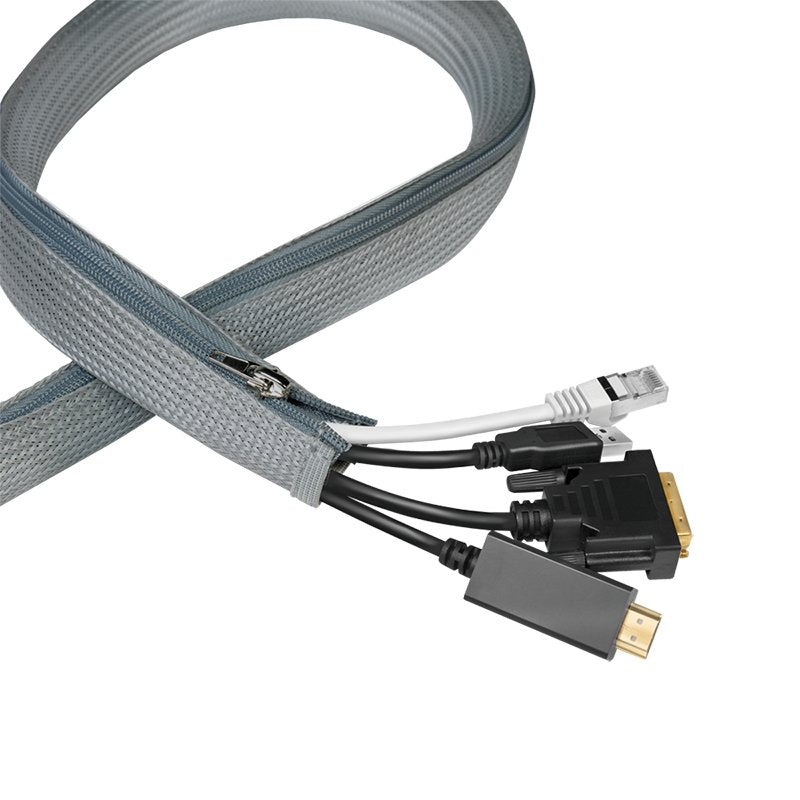 Logilink Manguera De Cable Con Cremallera  Ø 50 Mm Grey 1m