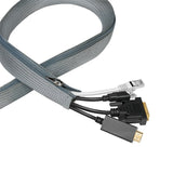 Logilink Kab0071 Funda Cable Con Cremallera Poliester Ø 30 Mm Gris 1m