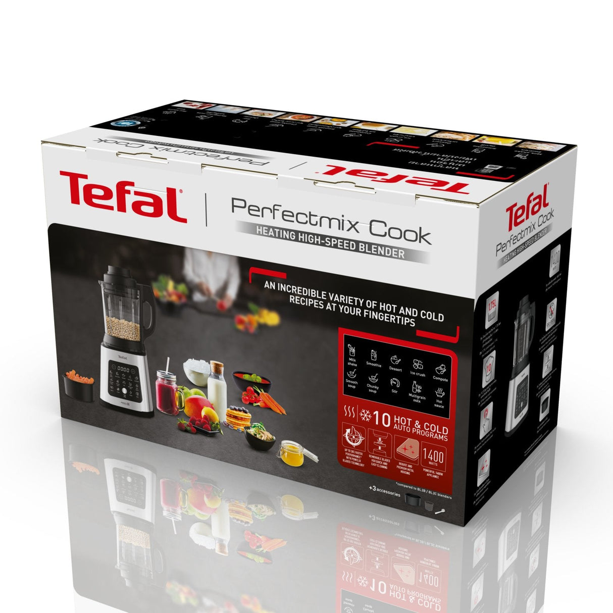 Batidora Tefal Bl83sd30, 1,75 L, Bote De Cristal, Plata