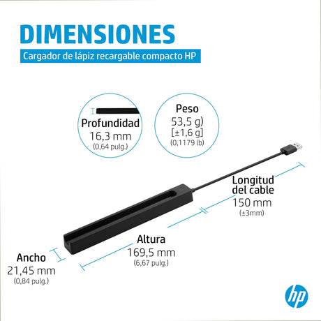 EAN 0196188424278 - HP Slim Rechargeable Pen Charger Stylus (lápiz digital) Negro USB Interior imagen 7
