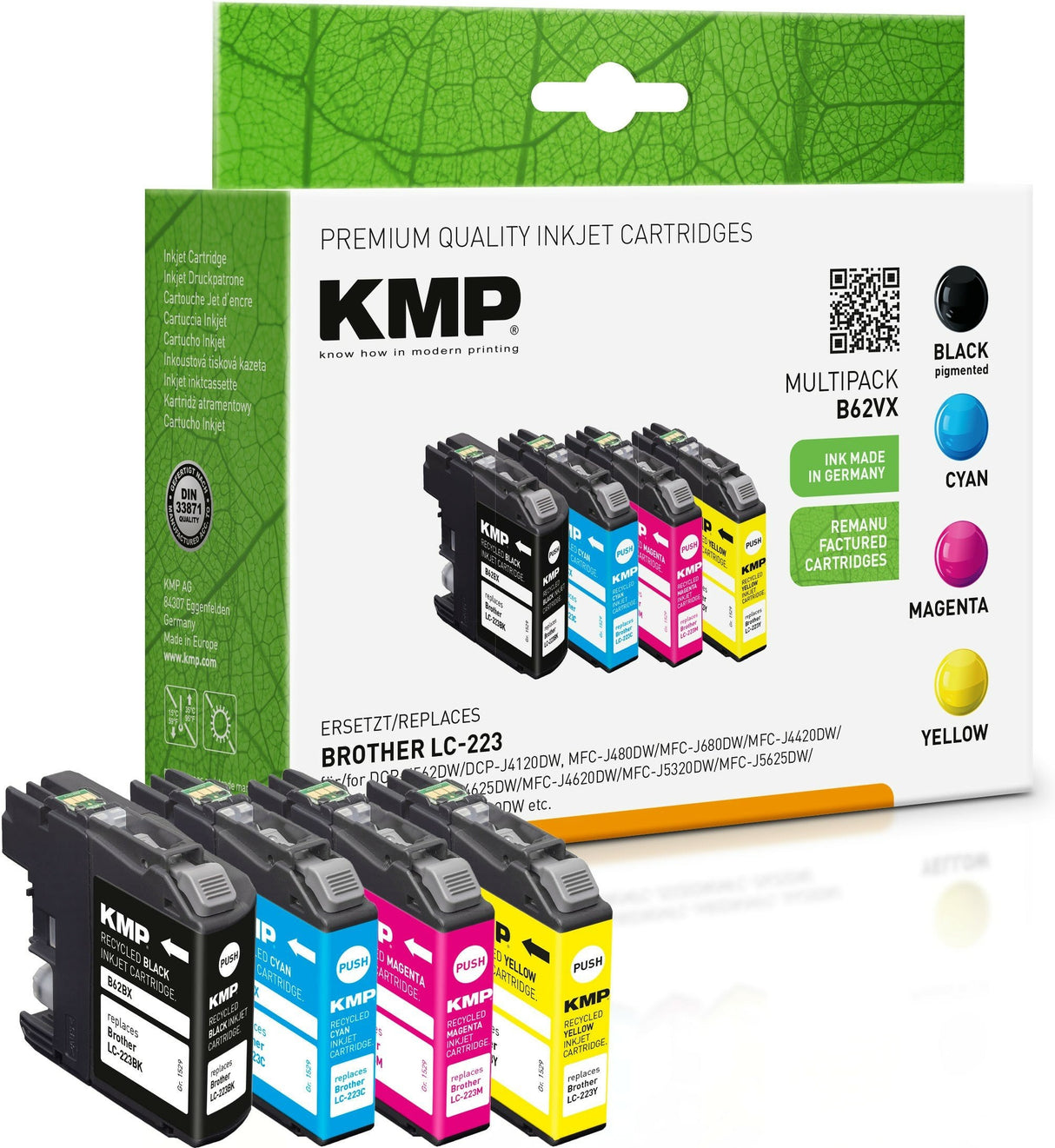 Kmp Patrone Brother Lc-223val Multip. 4x550 S. B62vx
