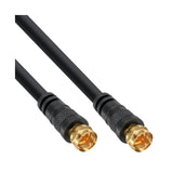Inline Sat Cable Premium 2x Blindado 2x F-Plug >85db Negro 3m