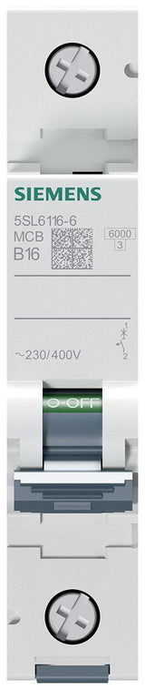 Siemens Automat B 16a 5sl61166 ** 230 400v 6ka 1p