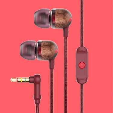 Marley Earbuds Smile Jamaica Micrófono Integrado In-Ear, Rojo