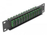 Delock 66772 Panel De Conexión De Fibra Óptica De 10" De 12 Puertos Sc Duplex Verde 1u Negro