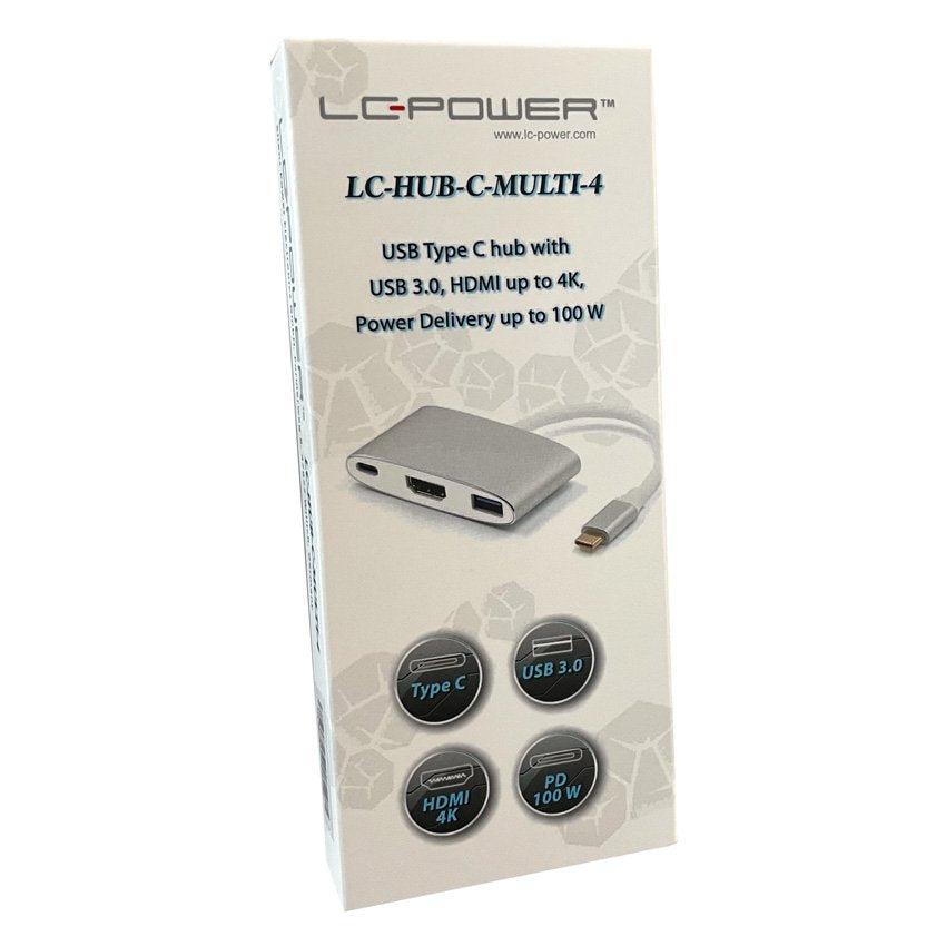 Hub Lc-Power Usb 3.0 1-Port Multi Extern Typ-C 1x Hdmi, Pd-Port