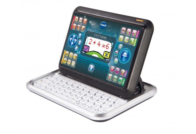 Vtech 2 En 1 Tableta, Computadora De Aprendizaje Negro/Plateado 80-155504