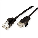 Roline Verde Utp Cable De Red Cat.6a (Class Ea), Lsoh, Slim, Schwarz, 0,3 M