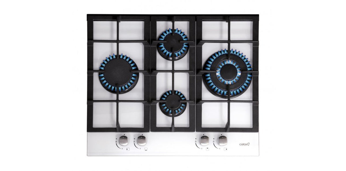 Cata Lci 6031 Wh Gas Hob, 4 Burners, Width 64cm, 9250w, Tempered Glass, White