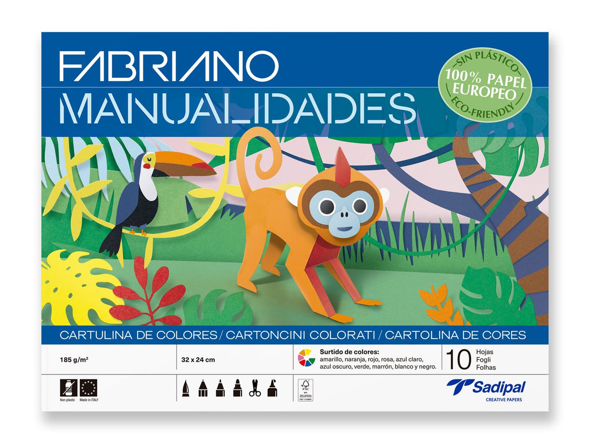 Sadipal Bloc De Cartulina Color 32x24cm Para Manualidades 10h C/Surtidos