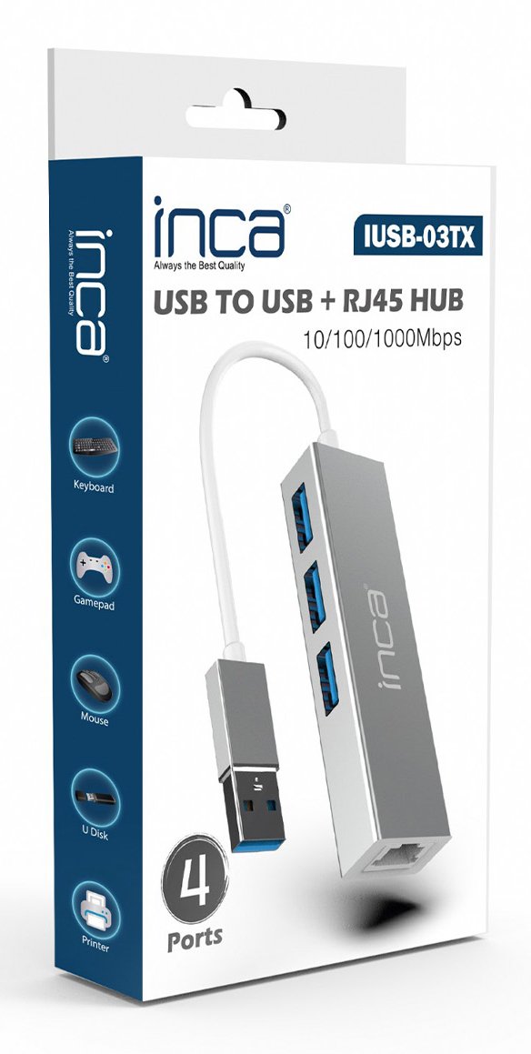 Inca Adaptador Iusb-03tx Ethernet > Usb Und Typ-C 1000mbit