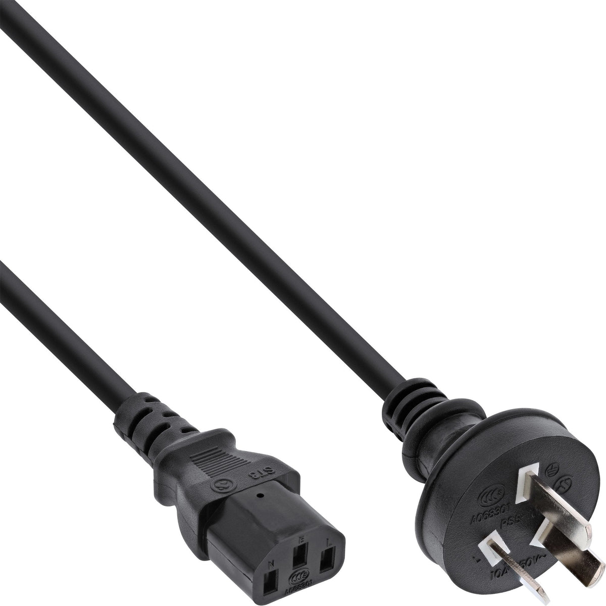 Cable De Alimentación Inline, Enchufe De China A Iec, Negro, 3,0 M