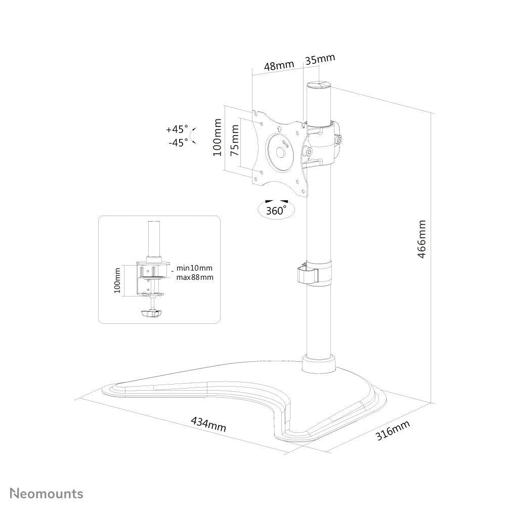Newstar Soporte De Escritorio Para Monitor