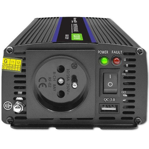 EAN 5901878519258 - Qoltec Monolith adaptador e inversor de corriente Auto/Interior 600 W Negro imagen 12