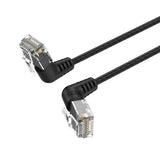 Cat6a Utp Rotate Right Angle Etcabl Hernet Patch Cable 3m Black Slim