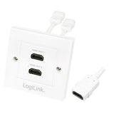 Logilink Adaptador De Pared X2 Hdmi H/H Blanco Ah0015