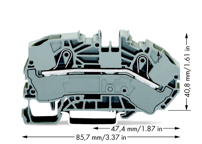 Wago 2016-7601 2-Leiter-Verteiler- Einspeiseklemme,16 Mm