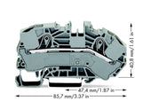 Wago 2016-7601 2-Leiter-Verteiler- Einspeiseklemme,16 Mm