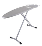 Tabla De Planchar Haeger Homestrong Pro Gris Estructura Red Metalica 124*40cm Altura Ajustable 94cm Funda Metalizada Con Espuma 5mm