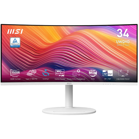 EAN 4711377151948 - MSI Modern MD342CQPW pantalla para PC 86,4 cm (34") 3440 x 1440 Pixeles UltraWide Quad HD Blanco imagen 1