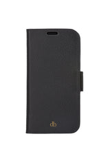 Dbramante1928 New York Funda Con Tapa Para Teléfono Móvil 2 En 1 Cuero Pebble De Grano Completo Negro Noche Para Apple Iphone 11 Xr