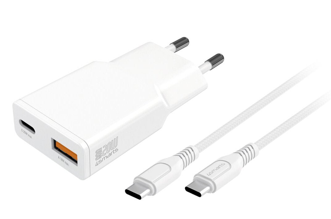 4smarts Ladegert Pdplug Duos Slim 20w Gan Usb-C A+Usb-C Cable