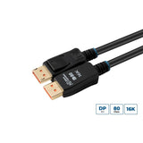 16k Displayport 2.1 80gbps  Cable 1.5m, Black