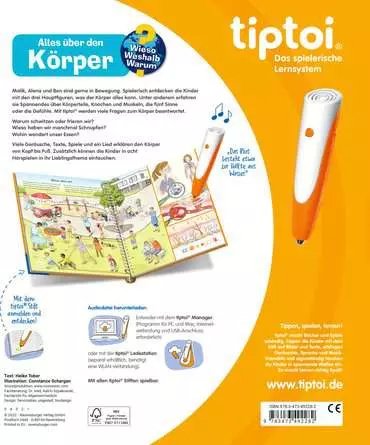 Tiptoi De Ravensburger ¿Por Qué? ¿Por Qué Razón? ¿Por Qué? Todo Sobre El Cuerpo, Libro De Aprendizaje. 49228