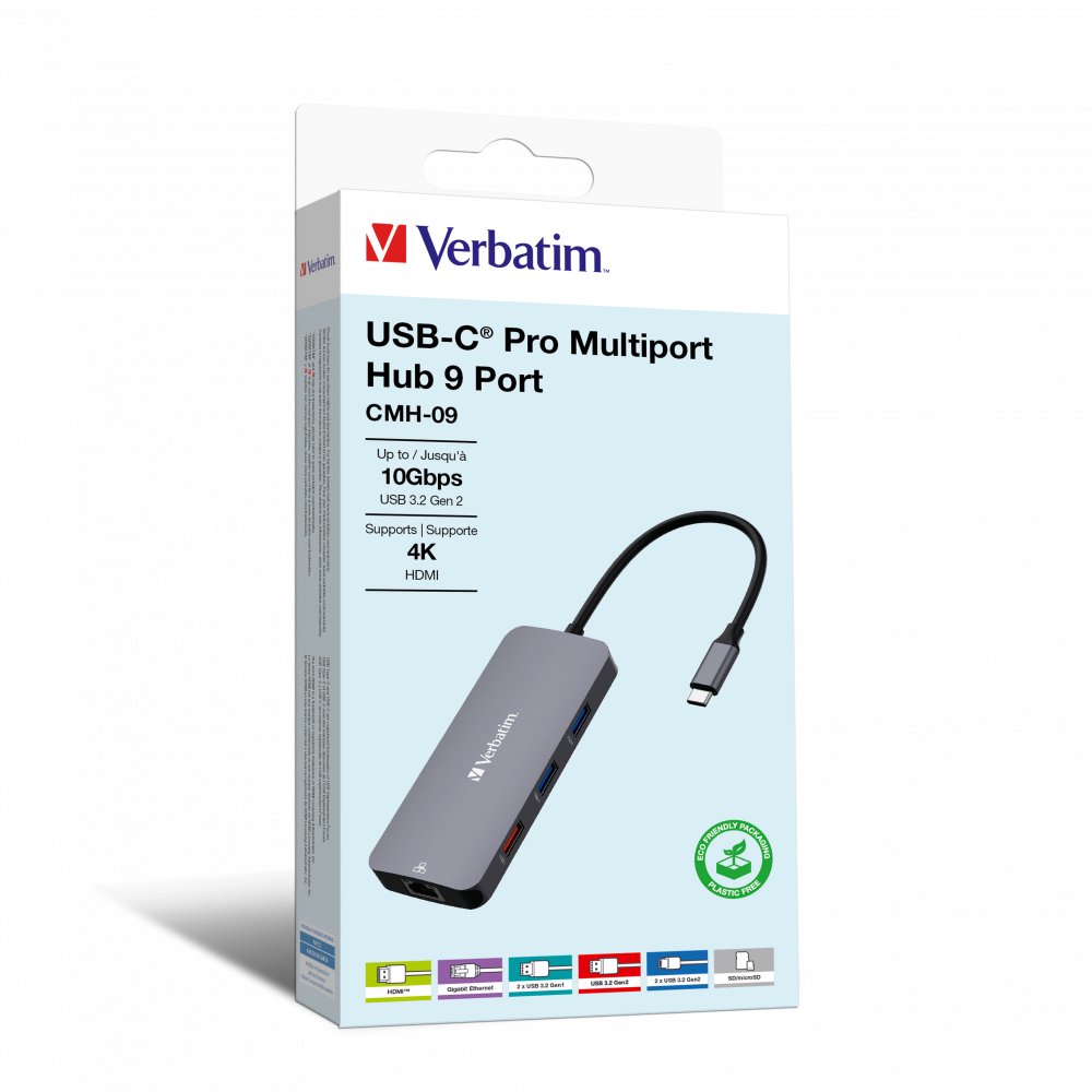 Hub Verbatim Usb-C Pro Multiport  9 Port Cmh-9  32152