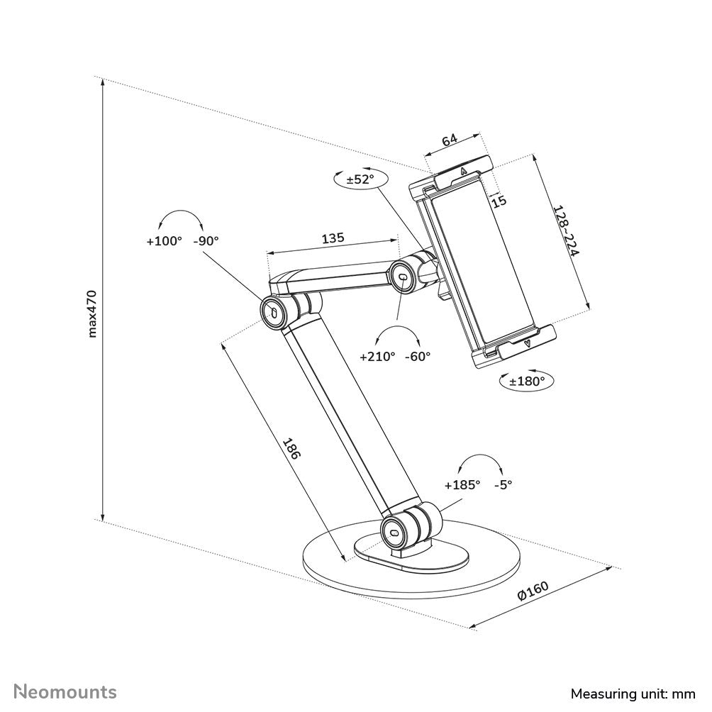 Neomounts By Newstar Universal Tablet Stand For 4,7-12,9" 4,712,9"
