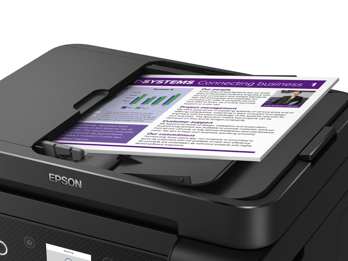 Impresora Epson Ecotank L6270, 3 En 1, A4, 1200 X 4800 Ppp, 33 Ppm, Usb, Wi-Fi, Lan