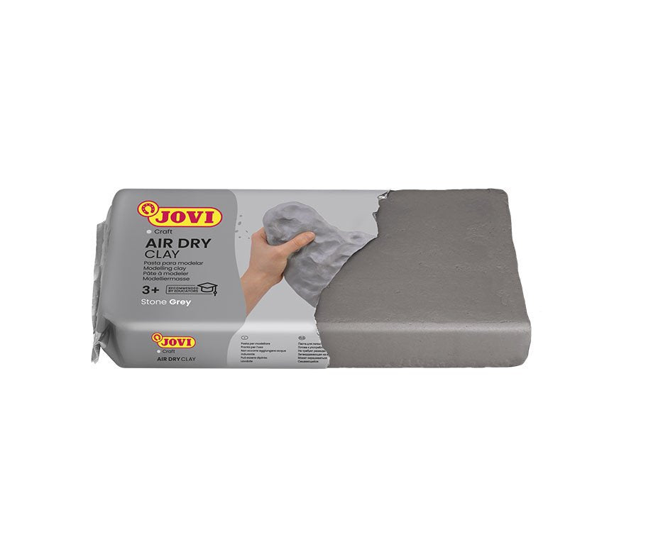 Jovi Air Dry Pastilla De Pasta Modelar Endurece Al Aire 500gr Gris