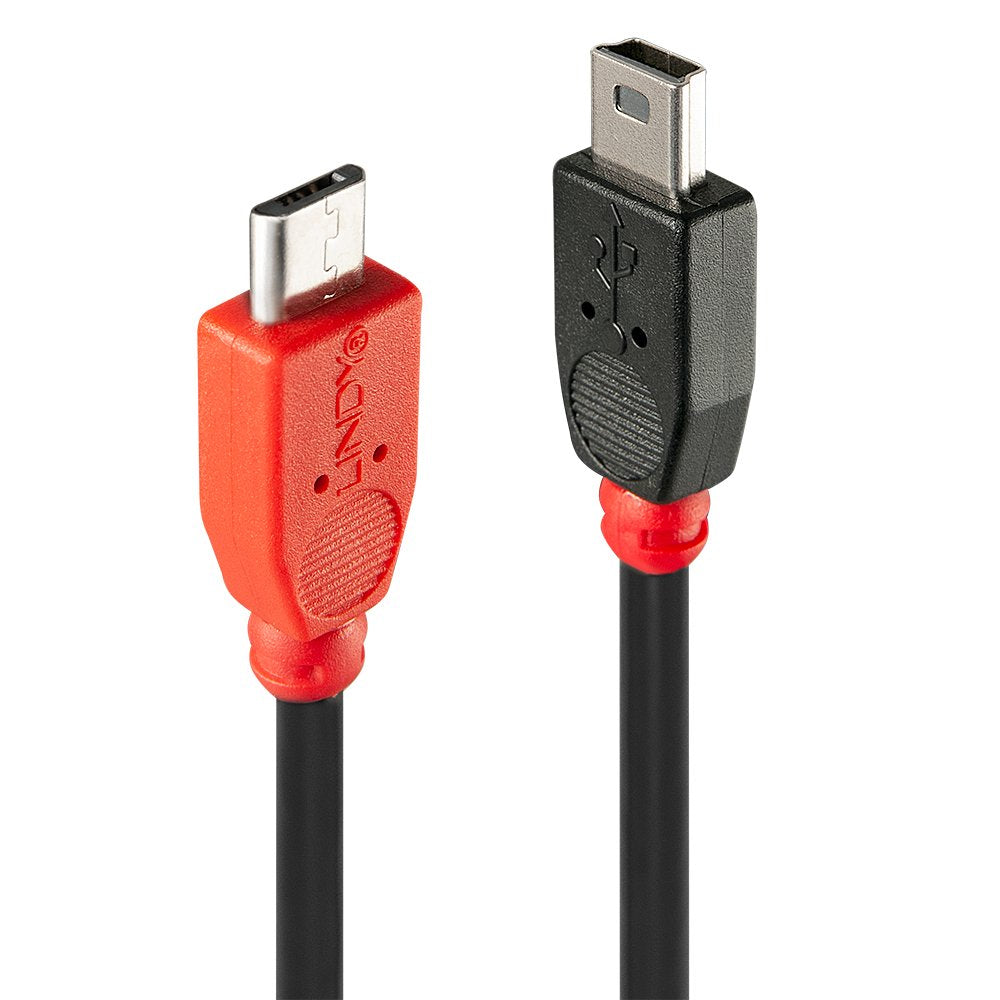 Lindy 31718 Cable Usb Usb 2.0 1 M Micro-Usb B Mini-Usb B Negro