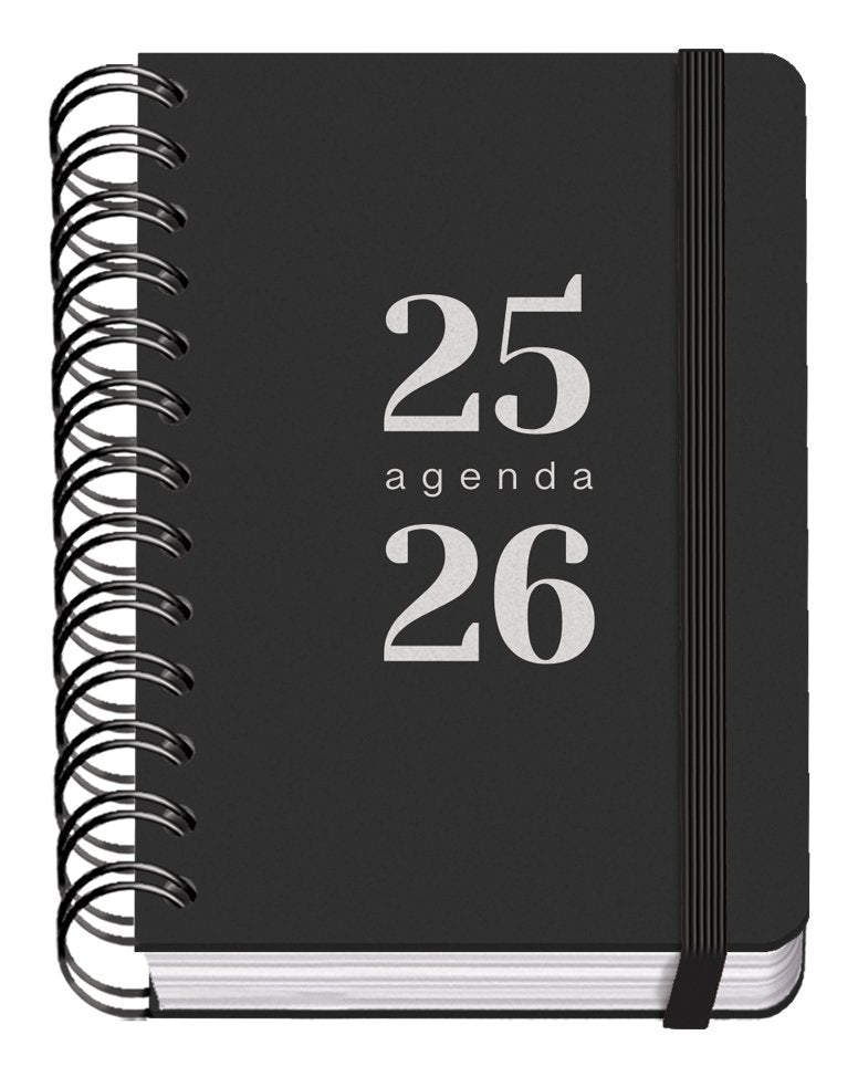 Dohe Grammar Agenda Escolar Espiral A6 - Dia Pagina - Papel 80g/M2 - Cubierta De Polipropileno - Cierre De Goma