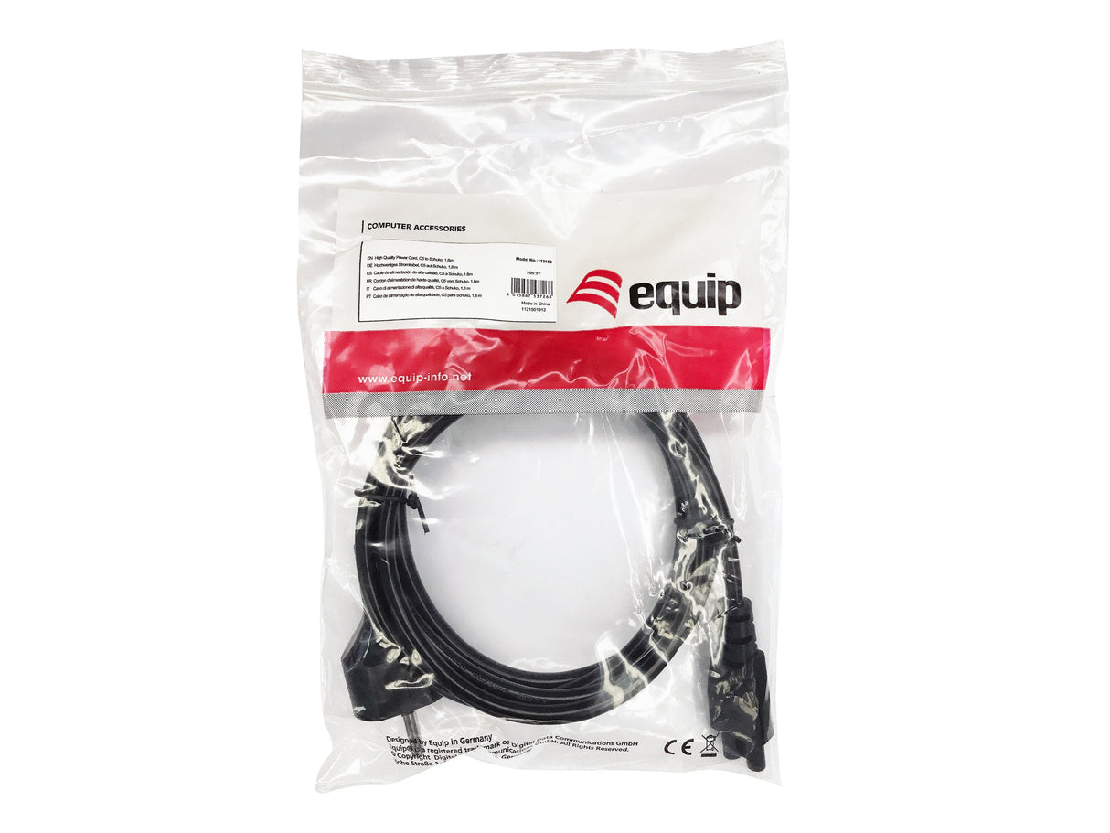 Cable Alimentacion Trebol Equip 1,8m (Portátiles-Nucs)  112150